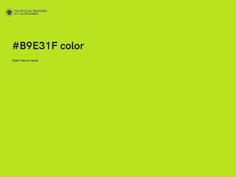 #B9E31F color image