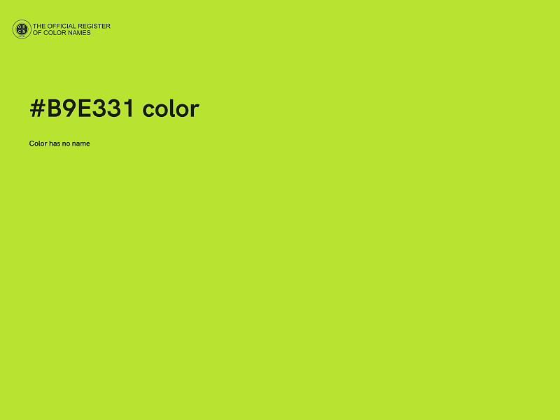 #B9E331 color image