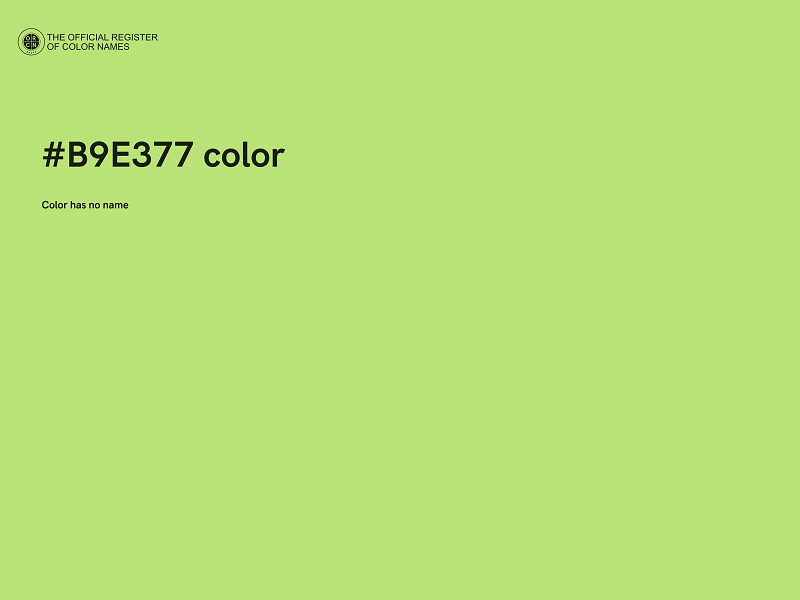 #B9E377 color image