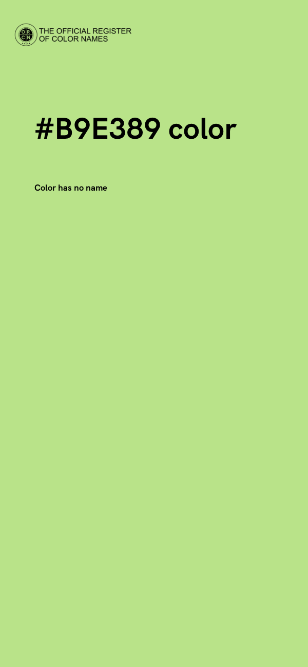 #B9E389 color image