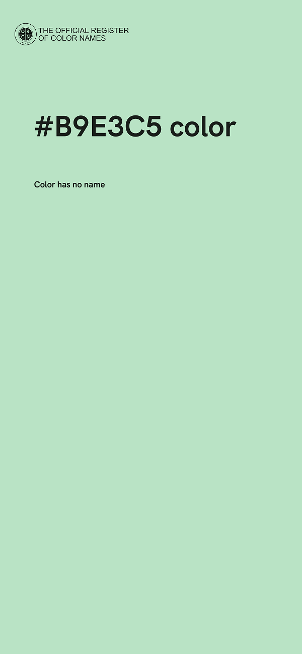 #B9E3C5 color image