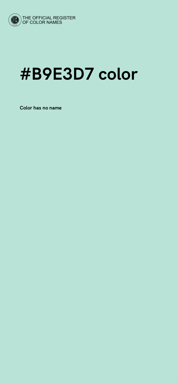 #B9E3D7 color image