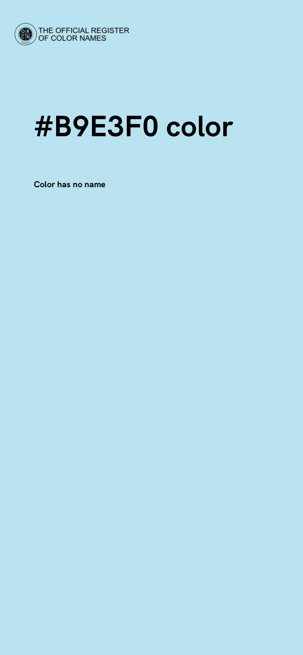 #B9E3F0 color image