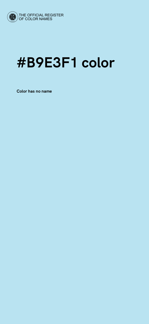 #B9E3F1 color image