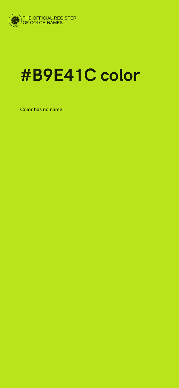 #B9E41C color image
