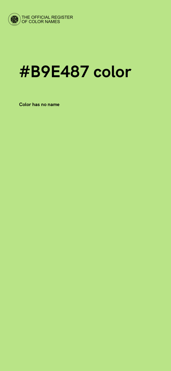 #B9E487 color image