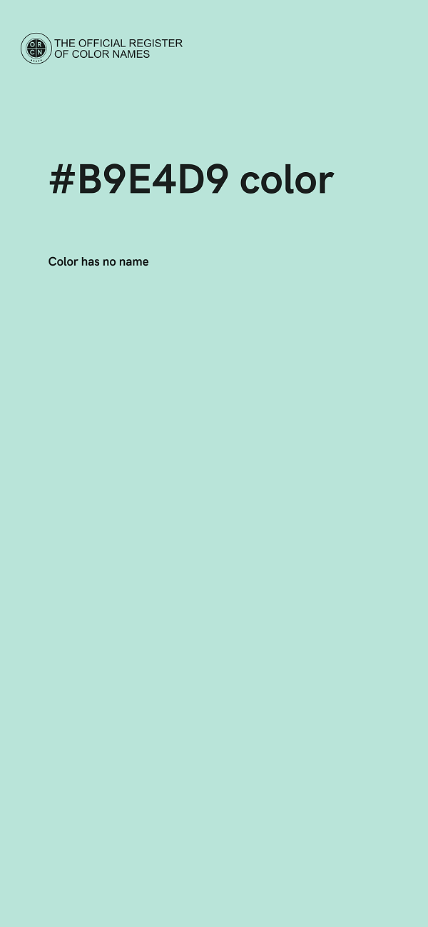 #B9E4D9 color image
