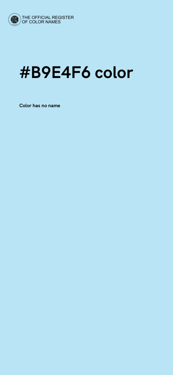 #B9E4F6 color image