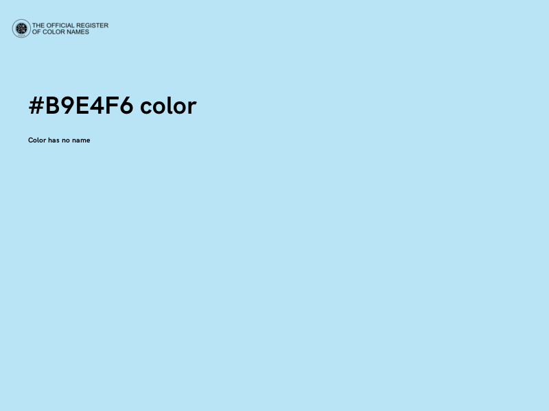 #B9E4F6 color image
