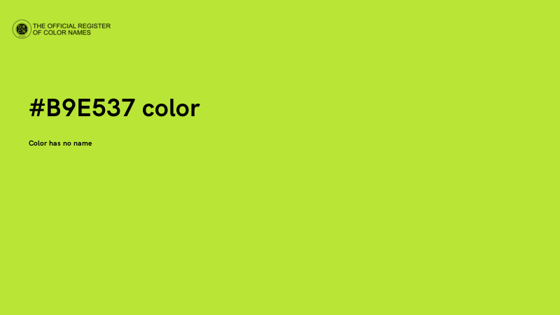 #B9E537 color image