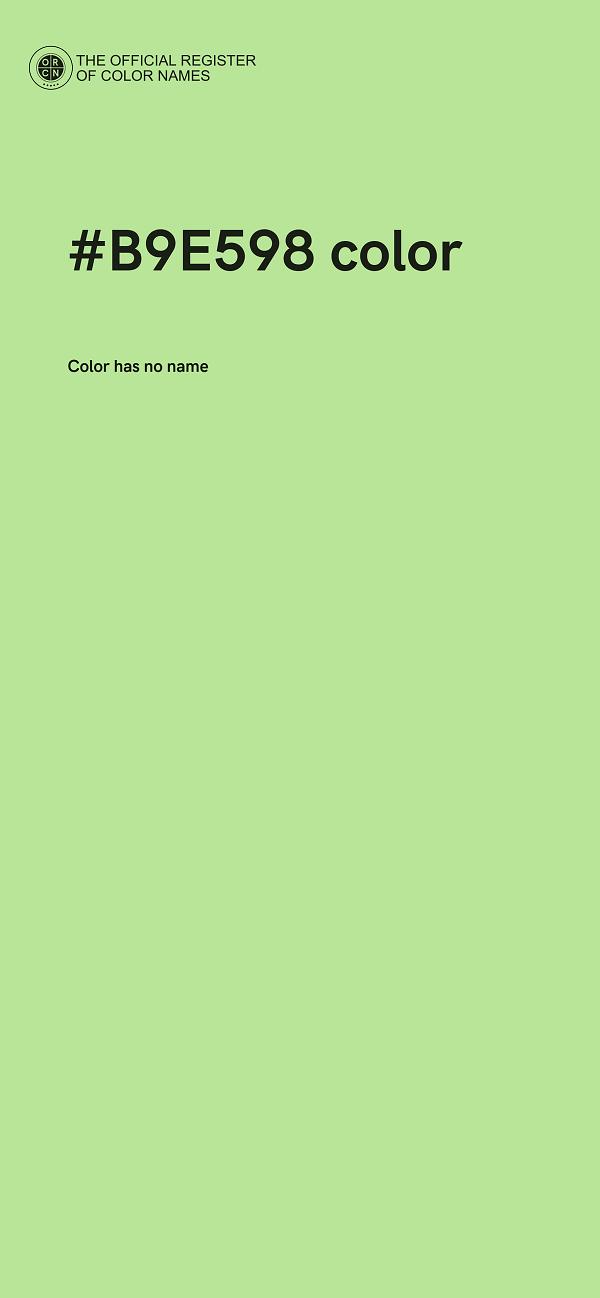#B9E598 color image