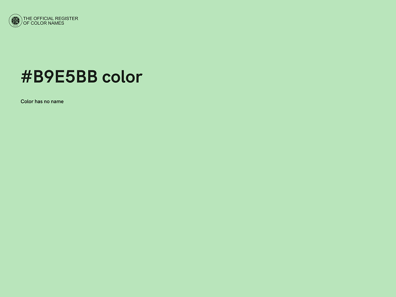 #B9E5BB color image