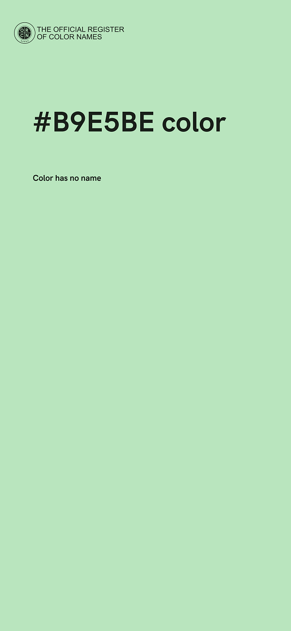 #B9E5BE color image