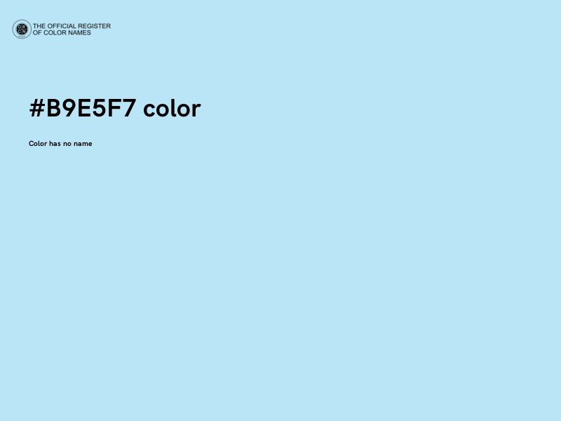 #B9E5F7 color image