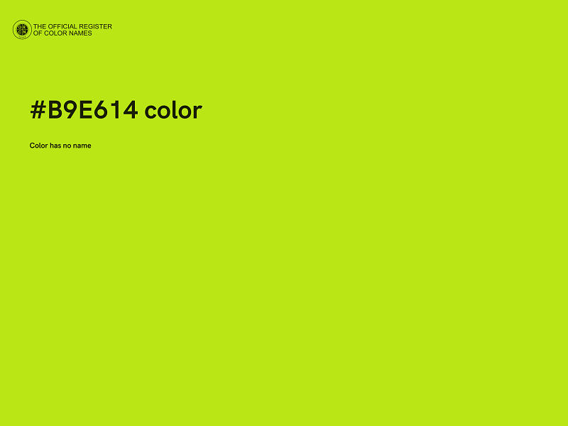 #B9E614 color image