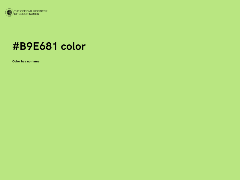 #B9E681 color image