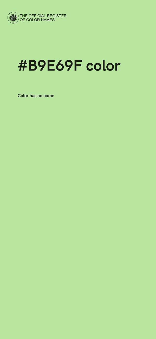 #B9E69F color image