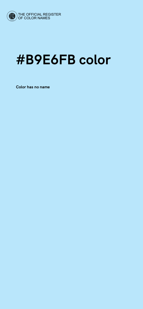 #B9E6FB color image