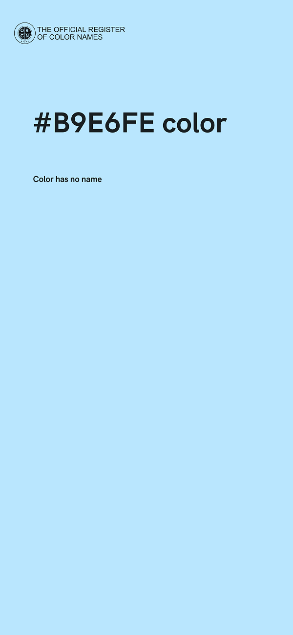 #B9E6FE color image