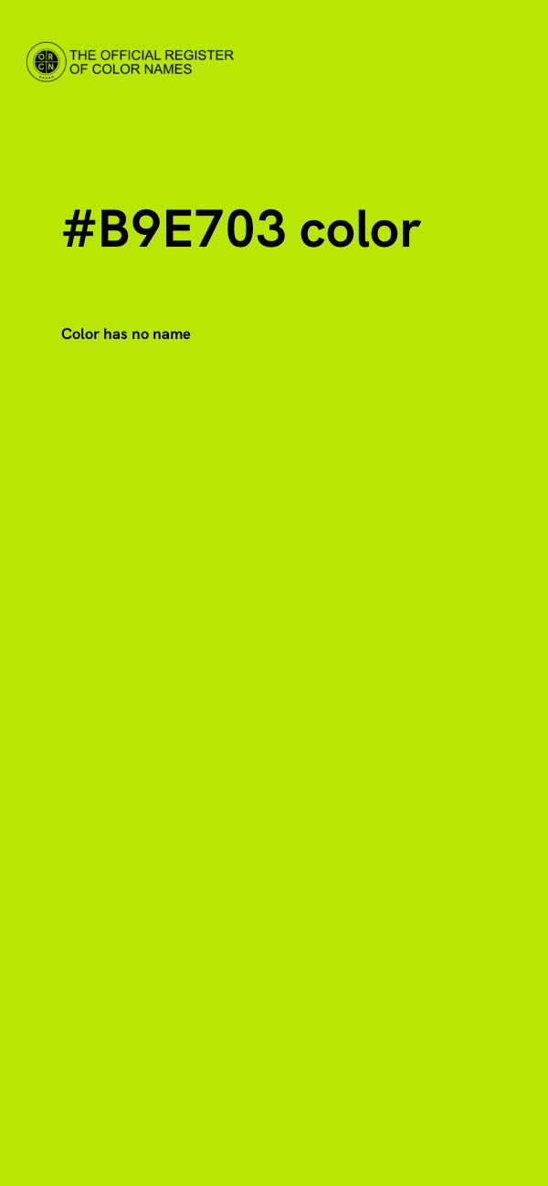 #B9E703 color image