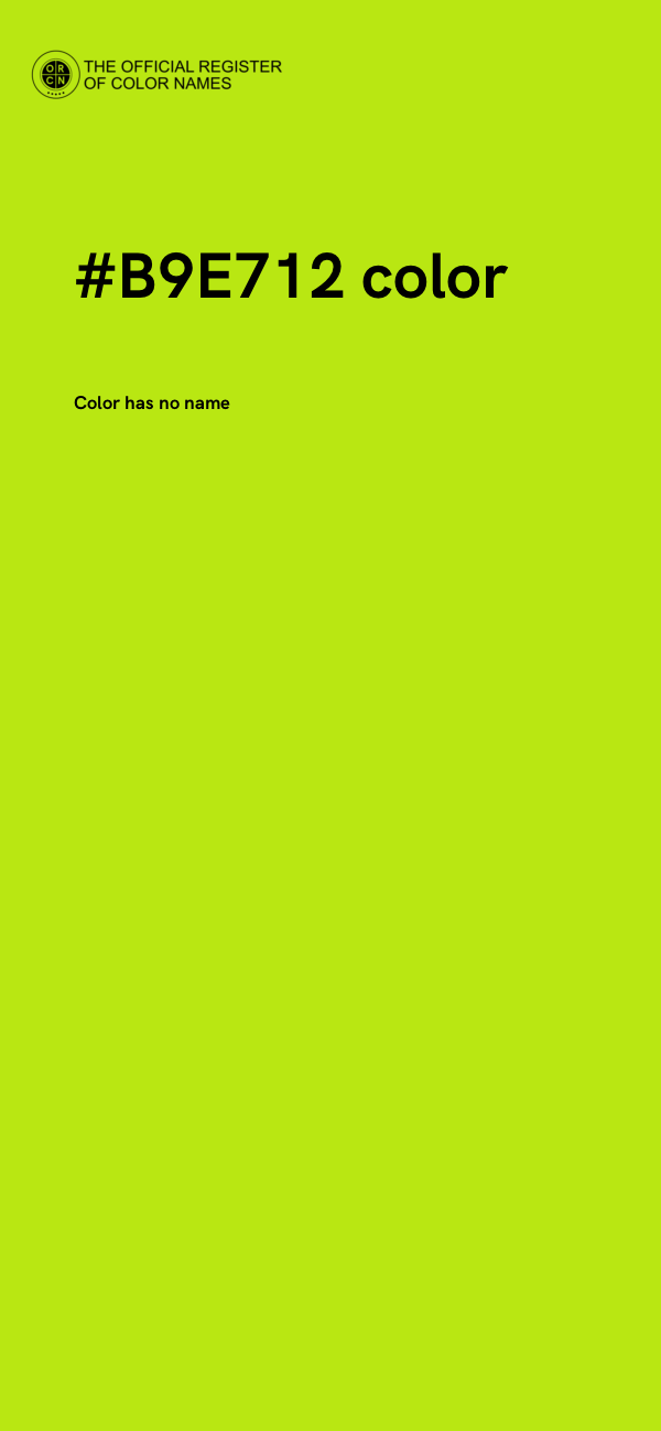 #B9E712 color image