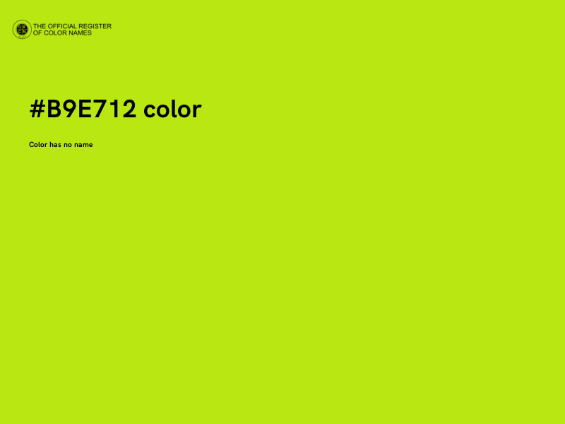 #B9E712 color image