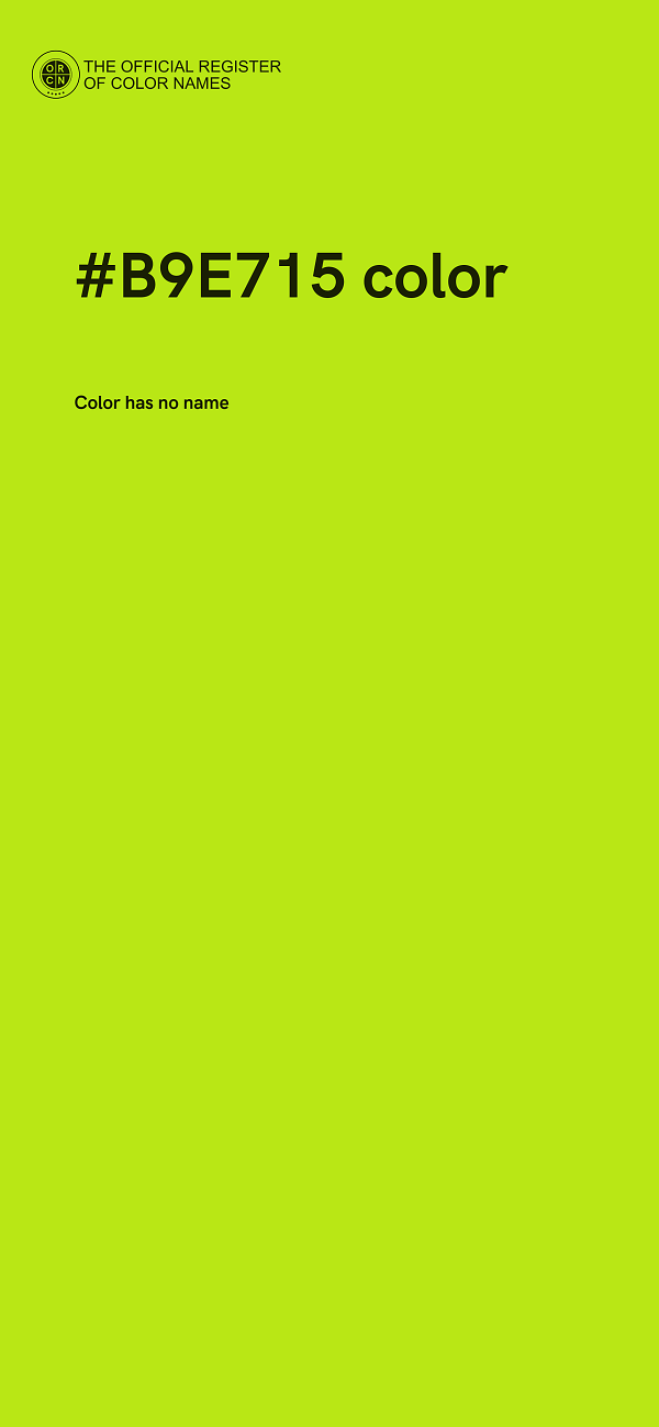 #B9E715 color image