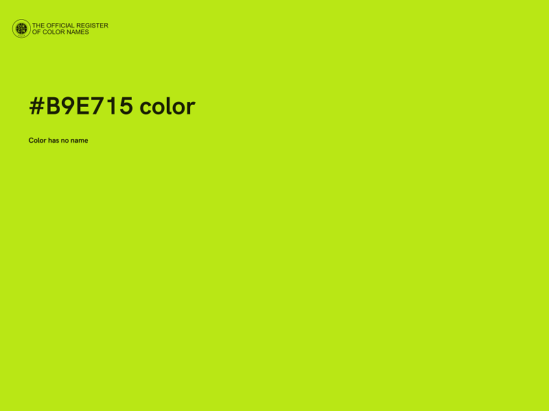 #B9E715 color image