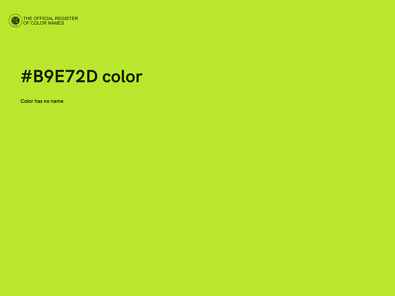 #B9E72D color image