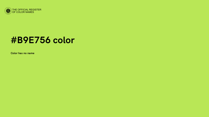 #B9E756 color image