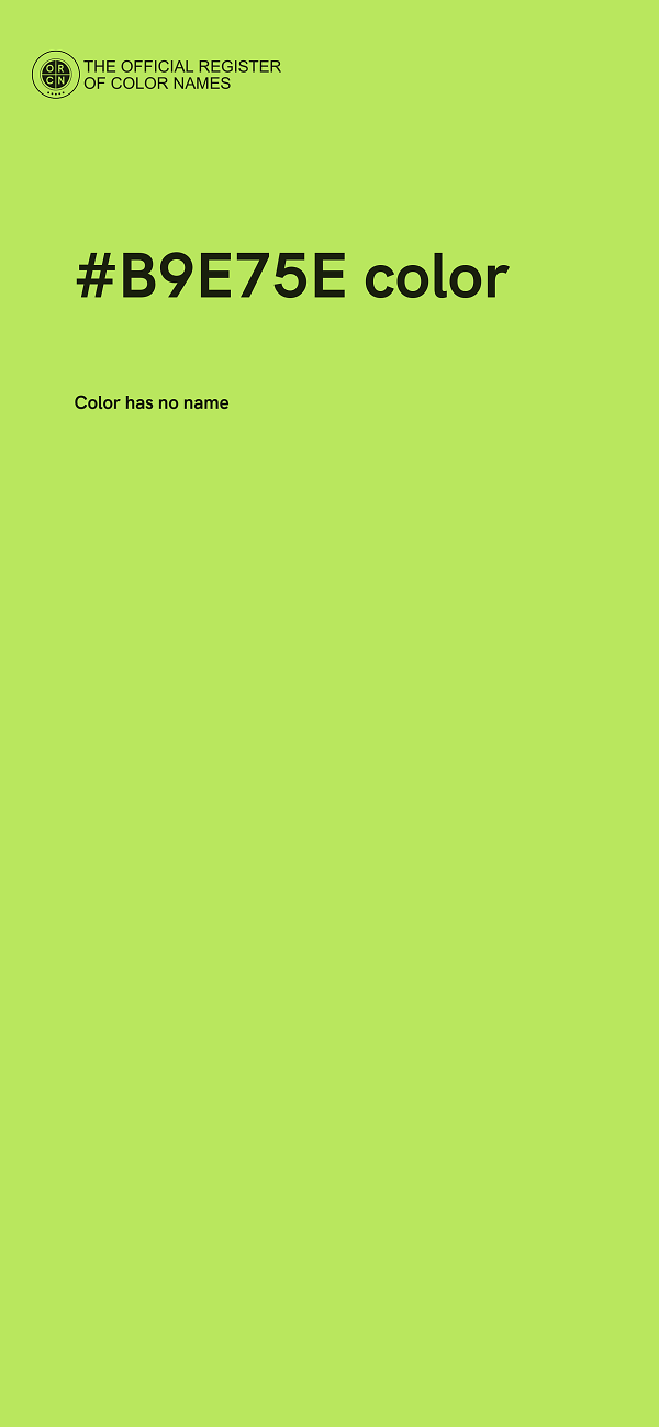 #B9E75E color image