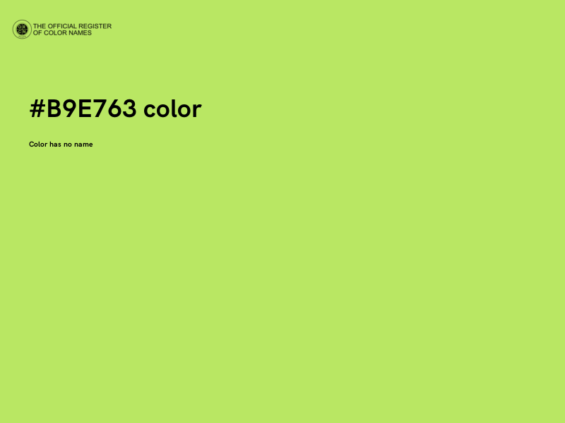 #B9E763 color image