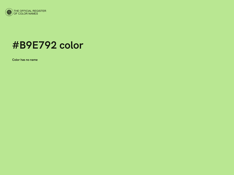 #B9E792 color image