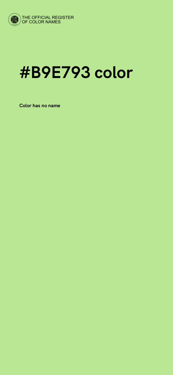 #B9E793 color image