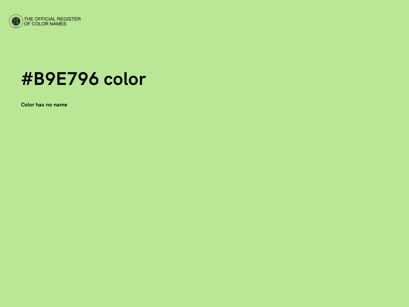 #B9E796 color image