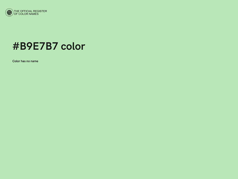 #B9E7B7 color image