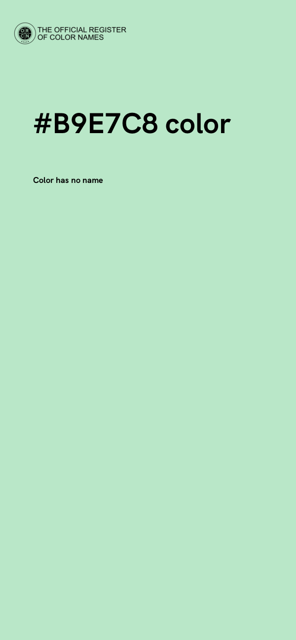 #B9E7C8 color image