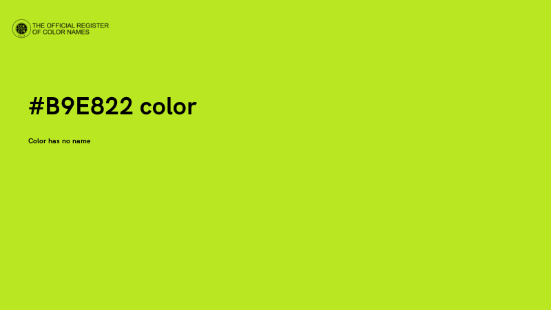 #B9E822 color image