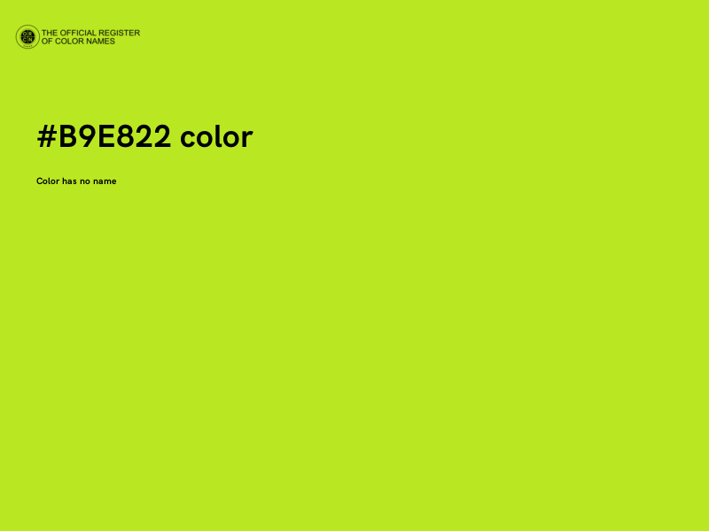 #B9E822 color image