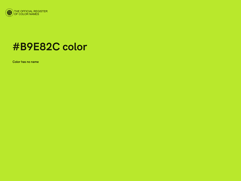 #B9E82C color image