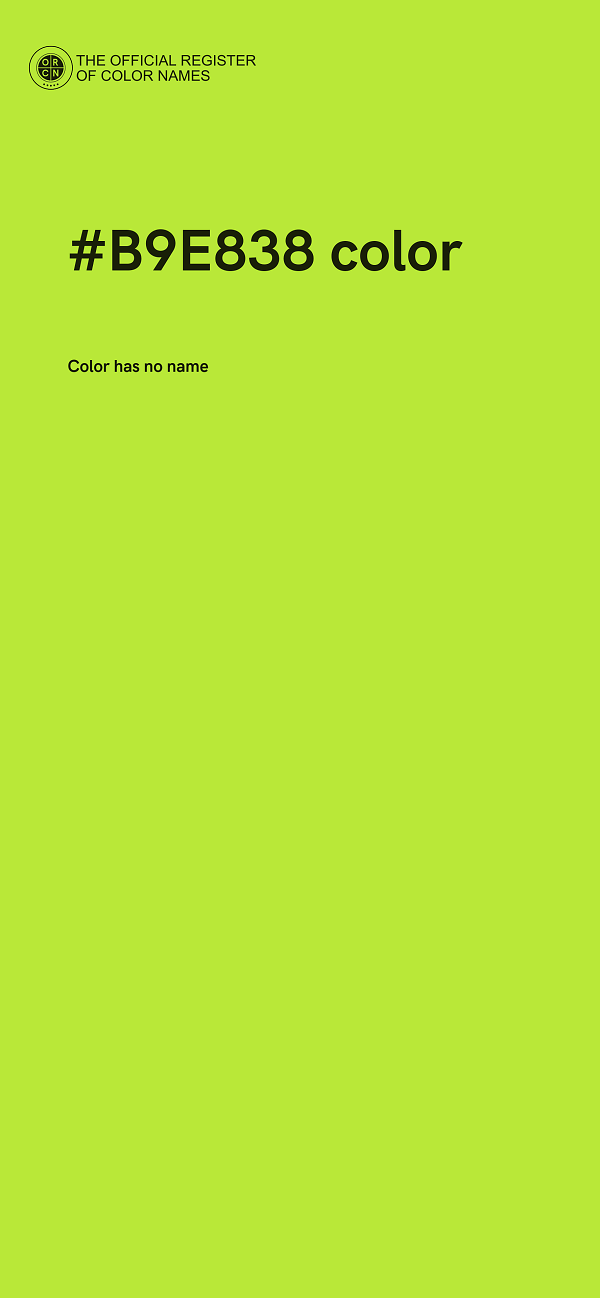 #B9E838 color image