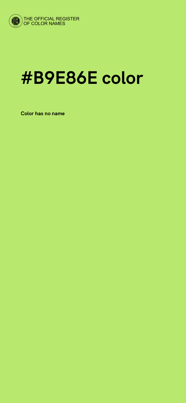 #B9E86E color image