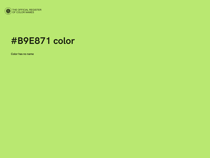 #B9E871 color image