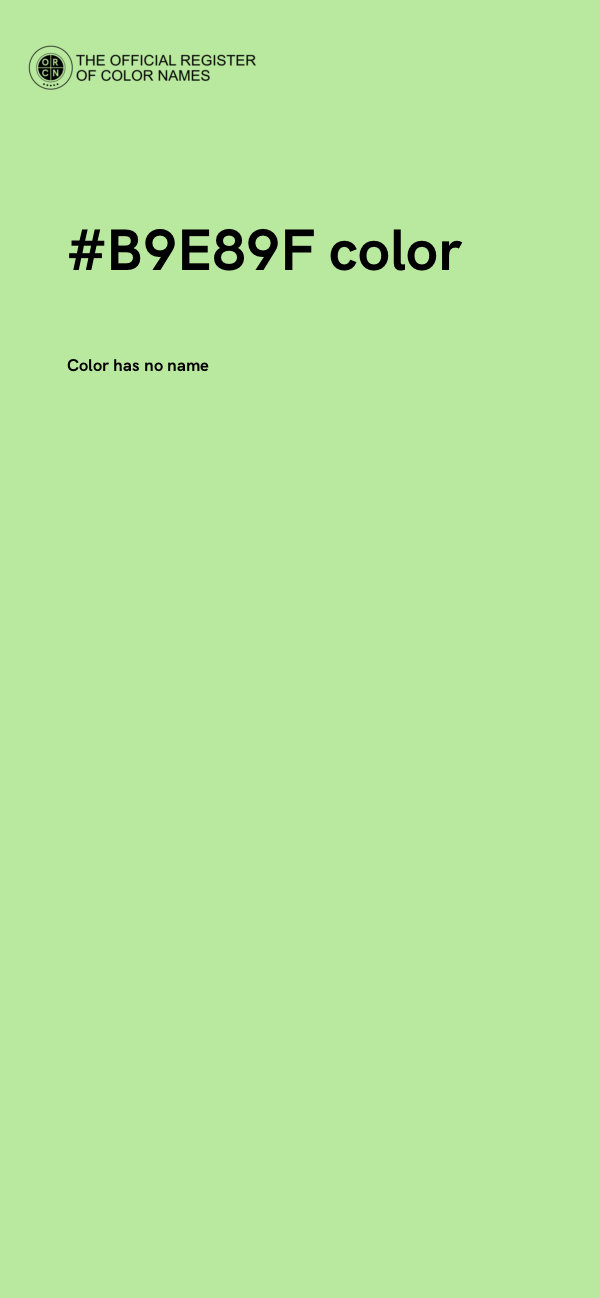 #B9E89F color image