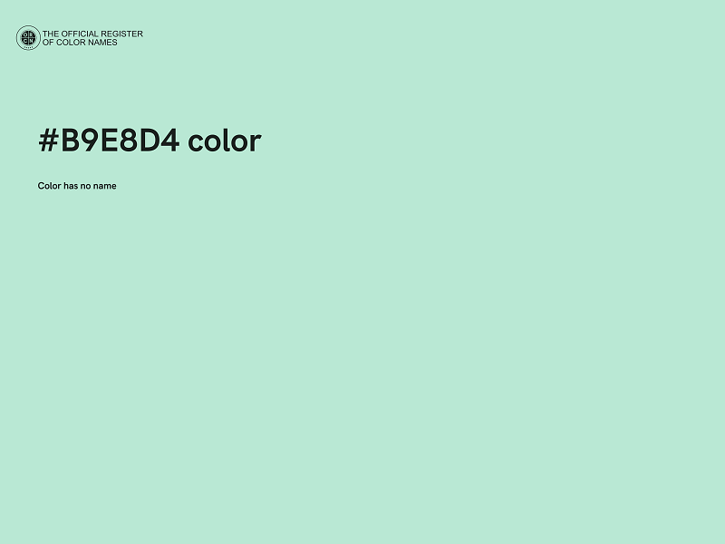 #B9E8D4 color image