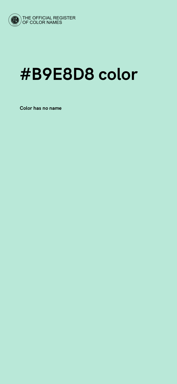 #B9E8D8 color image