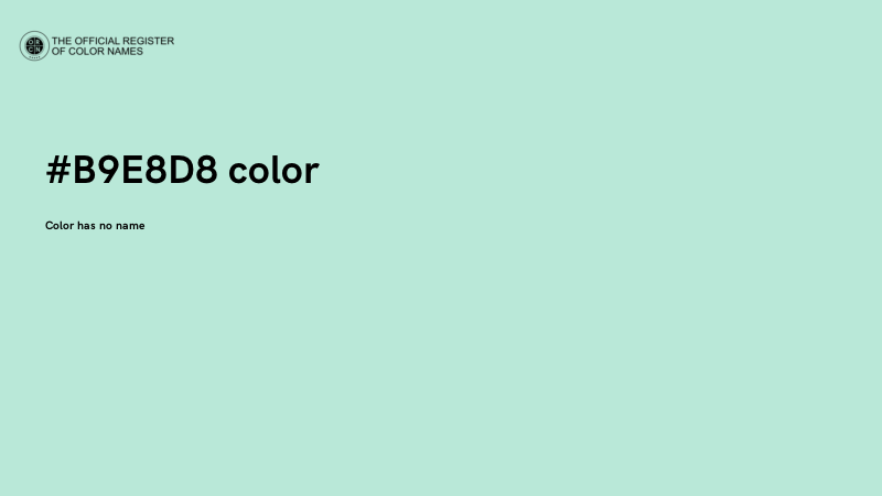 #B9E8D8 color image