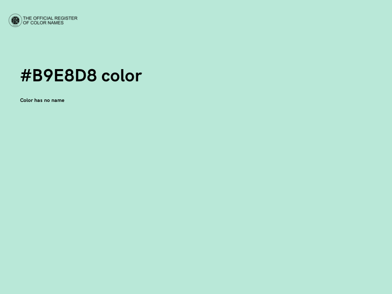 #B9E8D8 color image