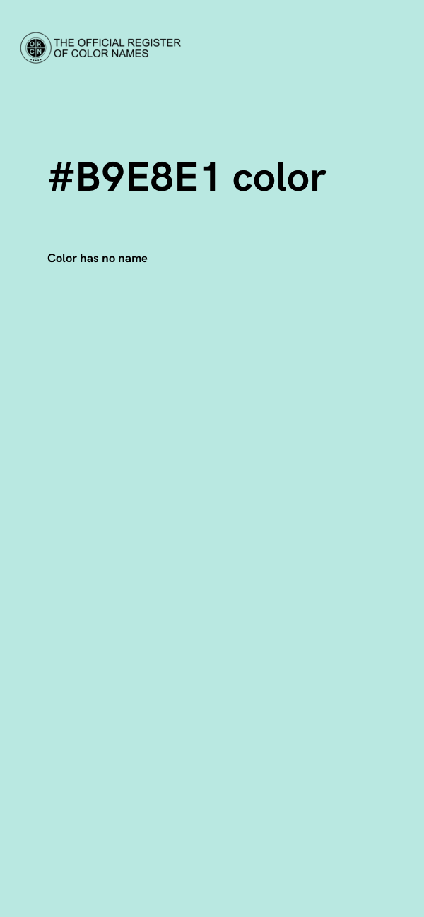 #B9E8E1 color image