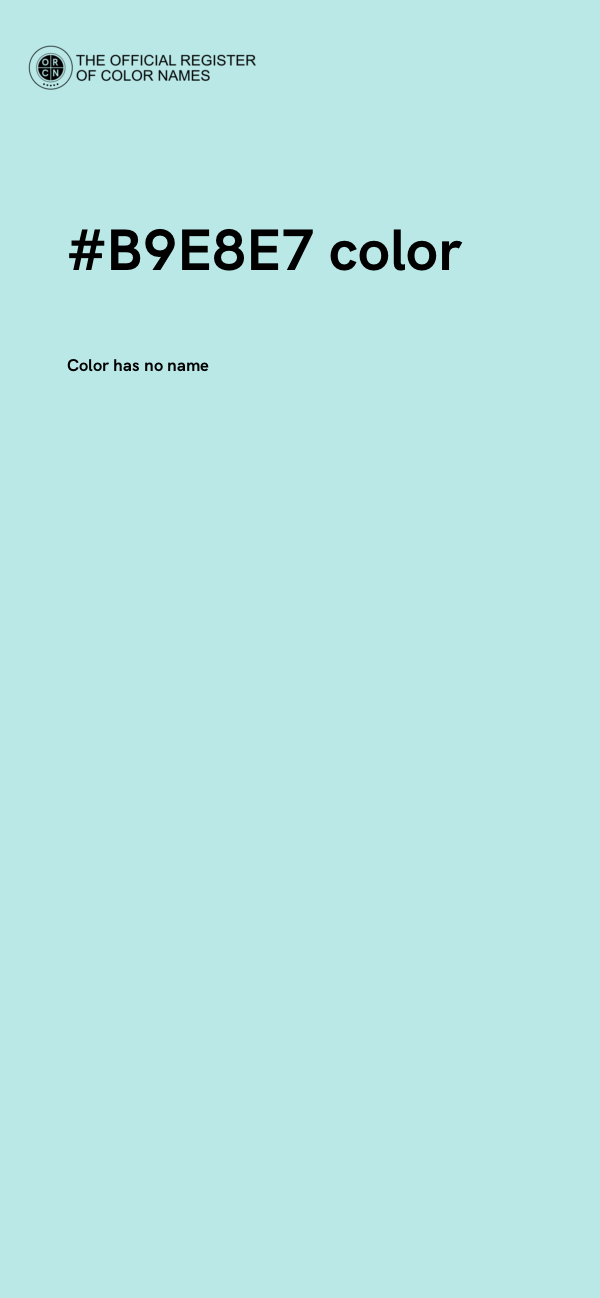 #B9E8E7 color image